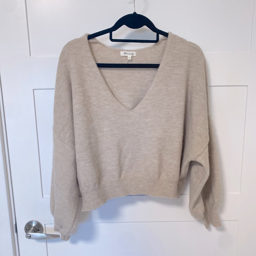 Homespun Cotton Blend Sweater (Oatmeal)